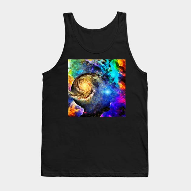 Vivid universe in woman head Tank Top by rolffimages